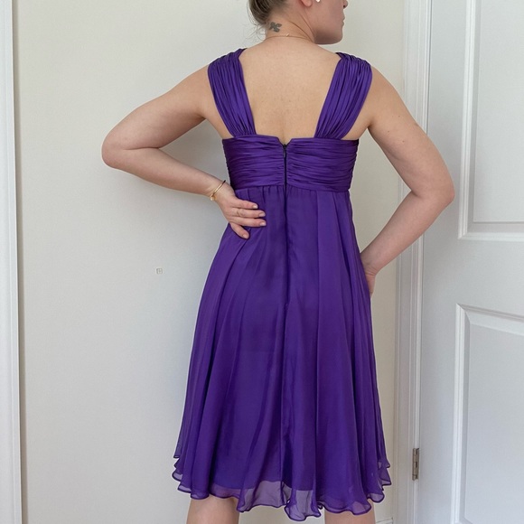 Marc Bouwer Glamit Silk Chiffon Cocktail Dress - Picture 7 of 11
